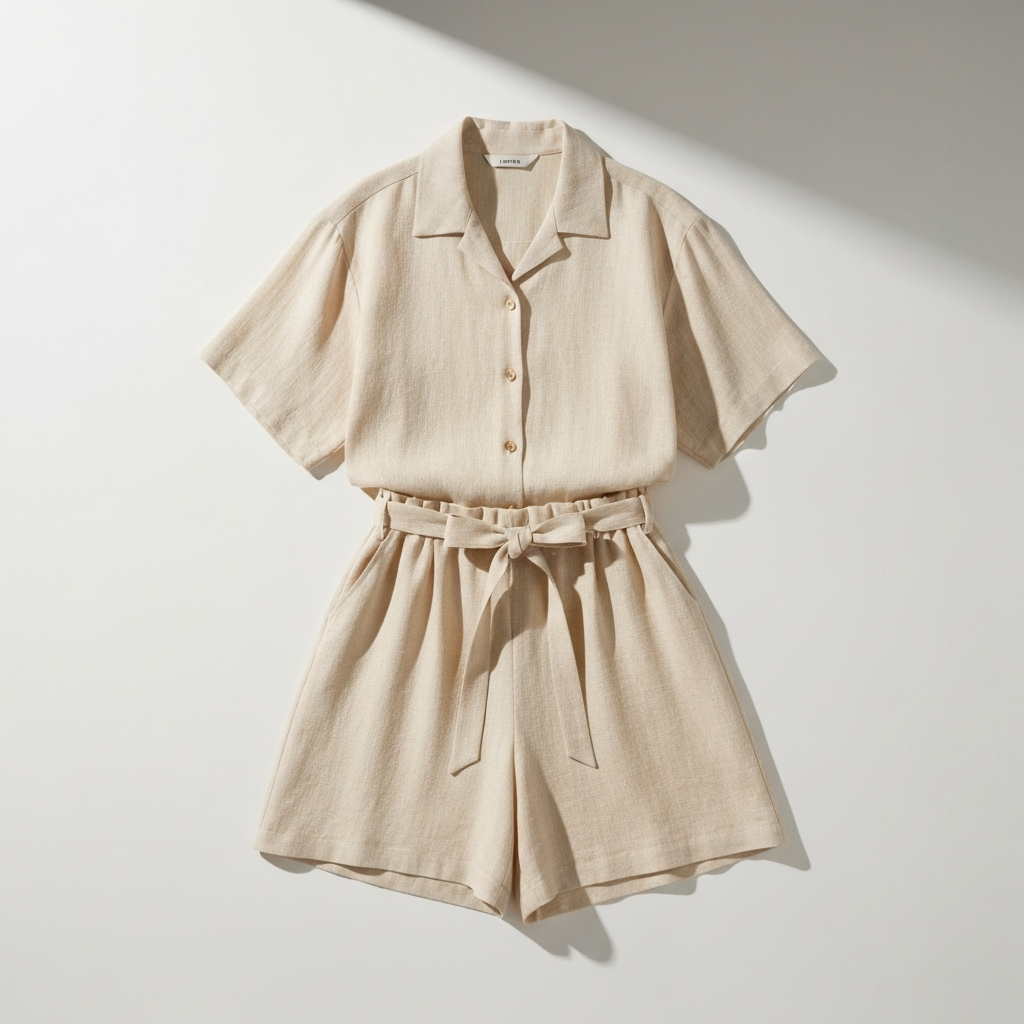 linen ease shorts sets