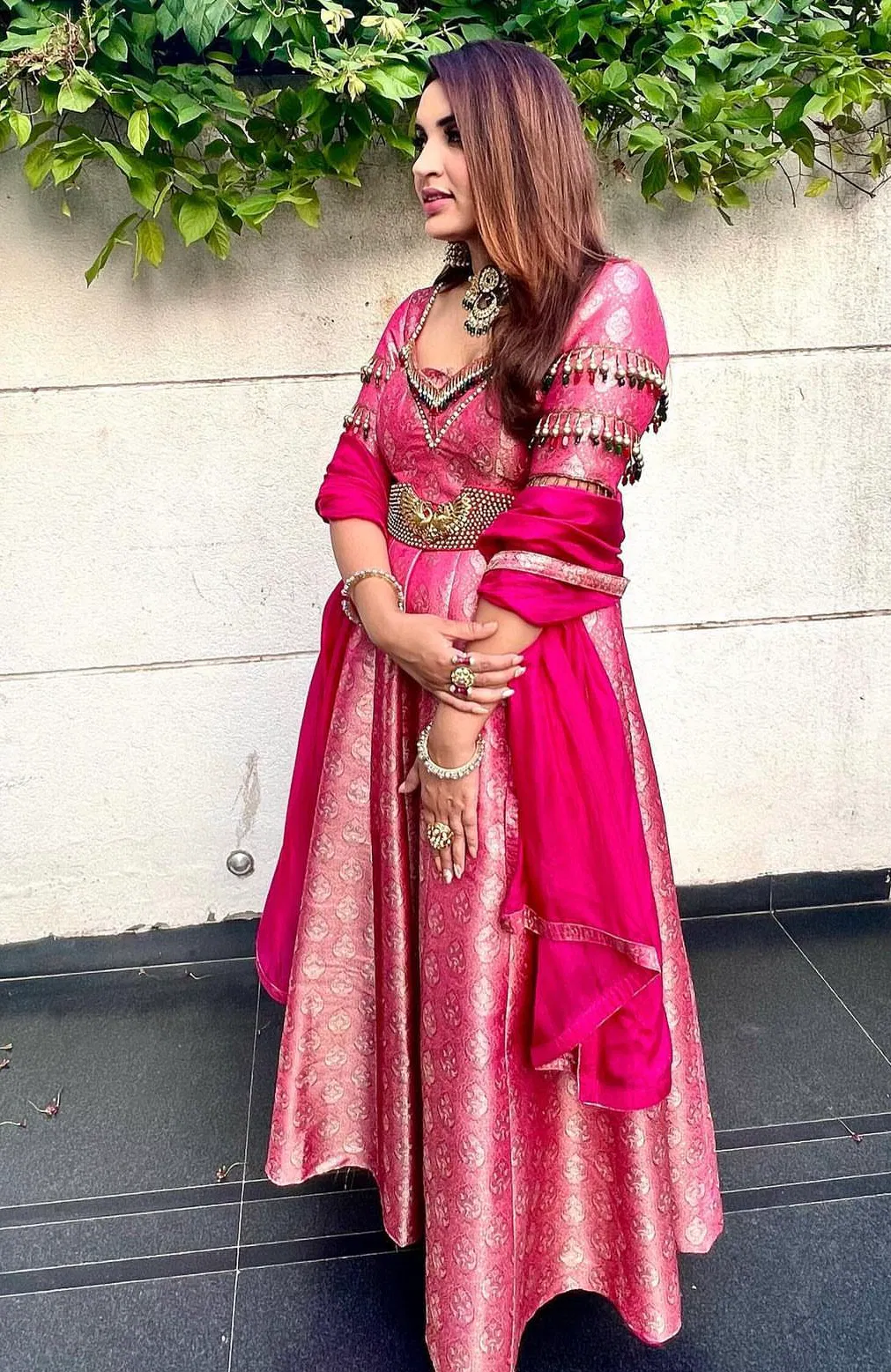 zari radiance banarasi anarkali set