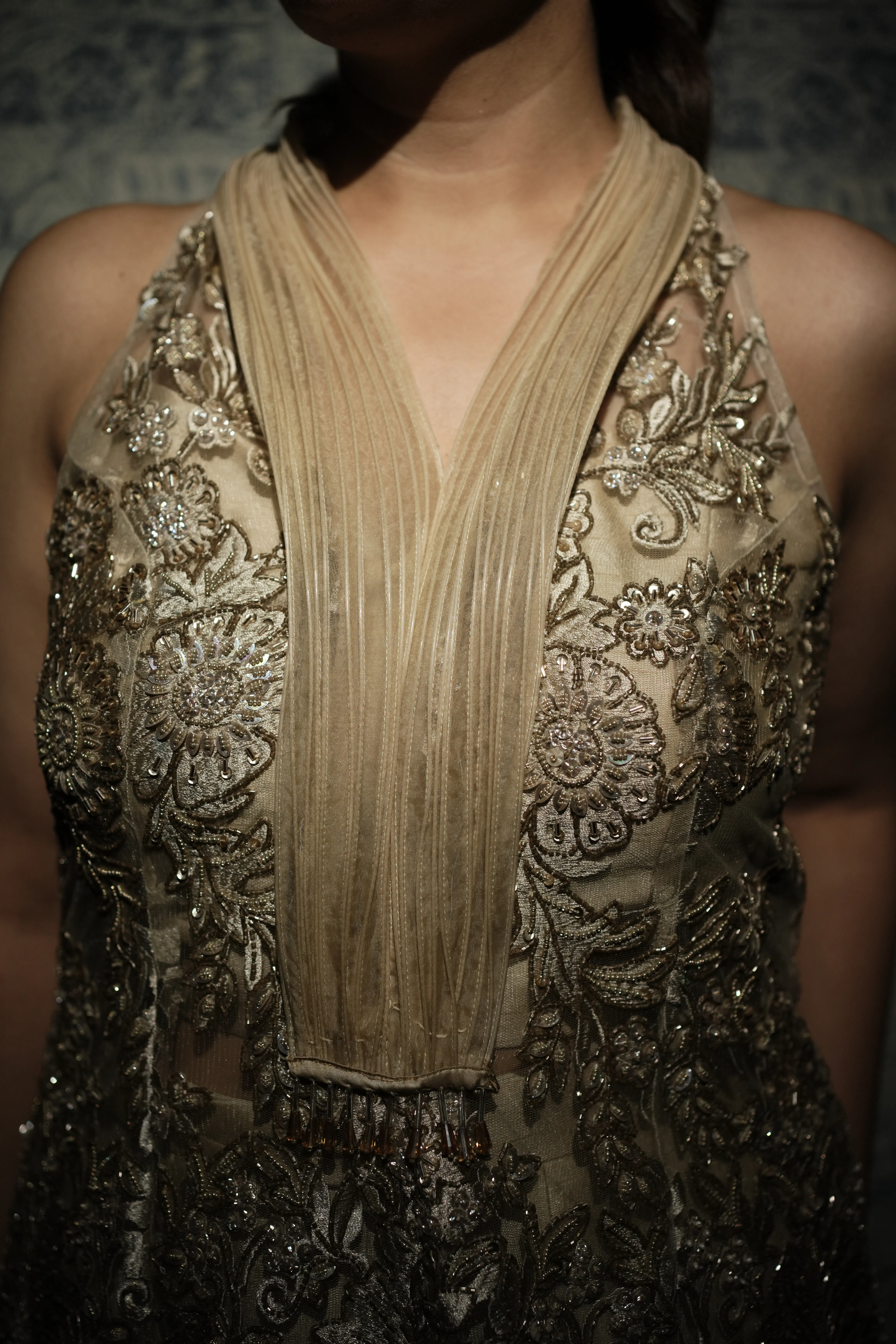 ivory embroidered sharara set thumbnail 4